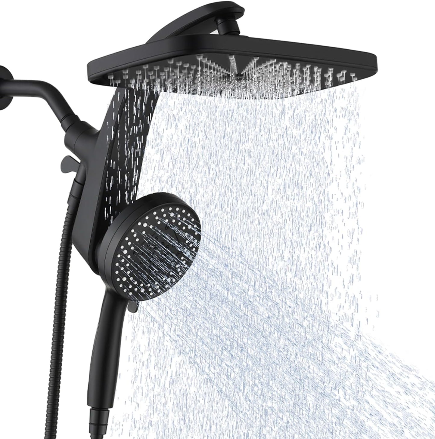 High Pressure Shower Head Combo – Handheld & Fixed with 10 Spray Options 💦